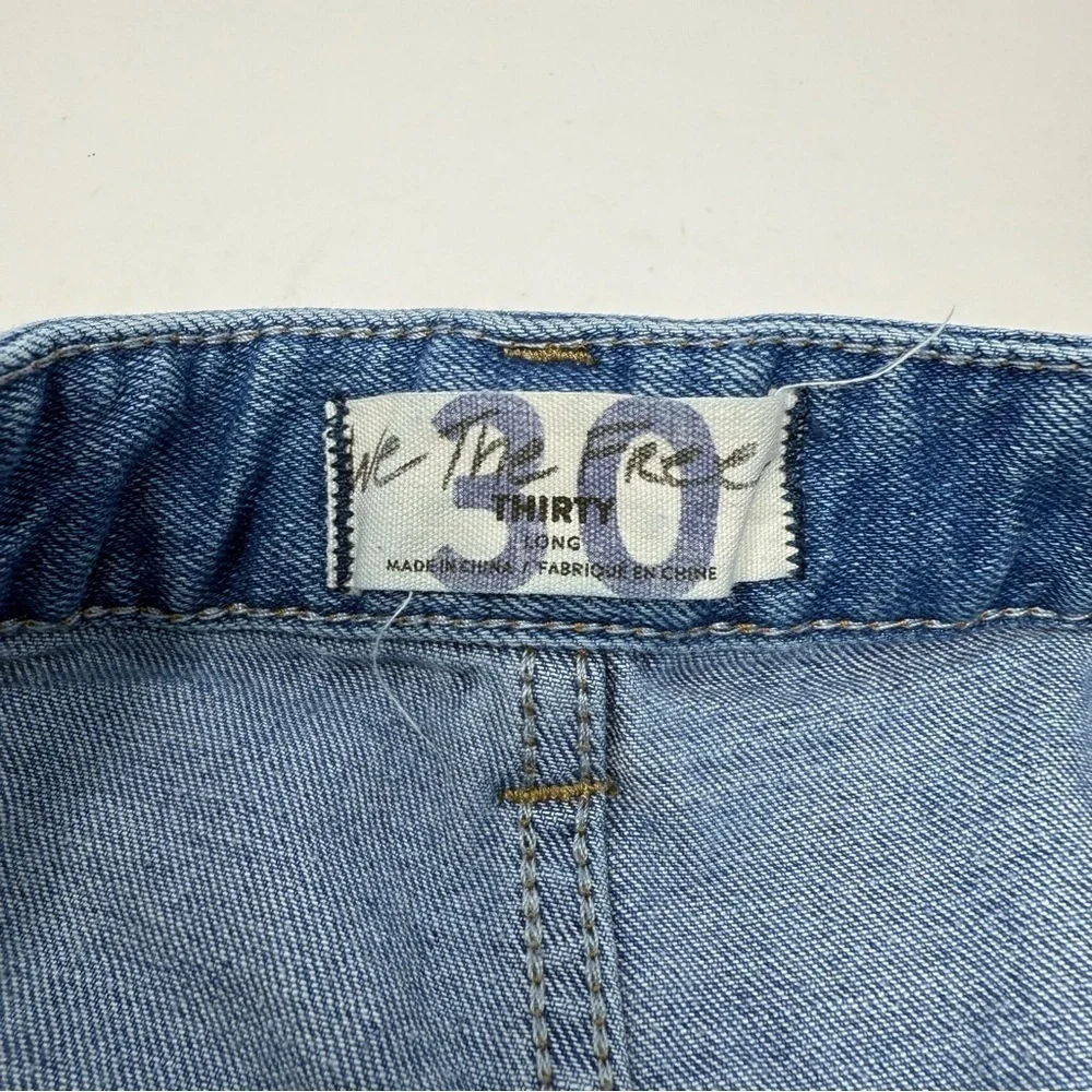 Free People Bridgette Button Front Denim Shorts 30 Long Western Festival Girly